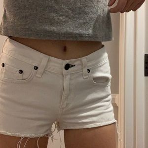 rag n bone white cut off shorts